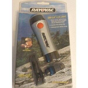 Rayovac Sportsman Flashlight LED Grip-Clip Compact Waterproof Hands Free Sealed